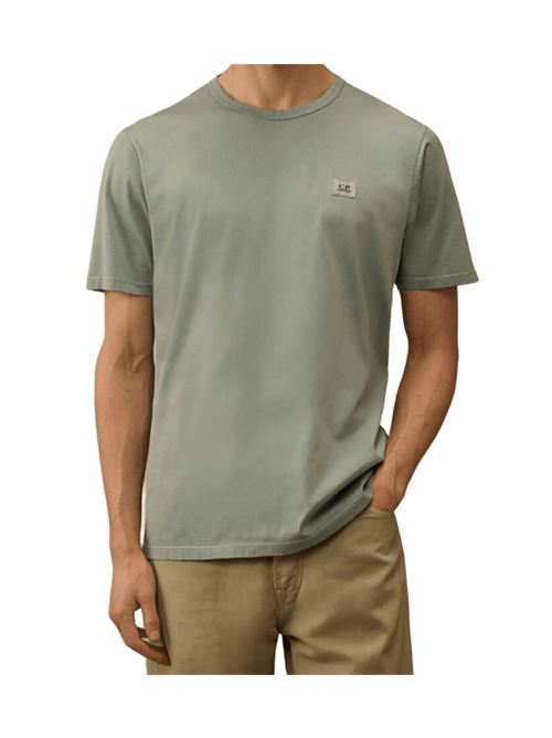 MERCERIZED JERSEY GASATO SHORT SLEEVE PATCH T-SHIRT C.P. COMPANY | TS113A006374G809